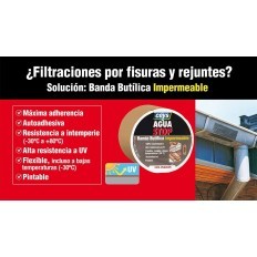 Banda butílica impermeable Aguastop Gris 10 mt.