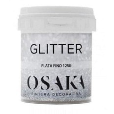 Aditivo Glitter plata osaka particula fina